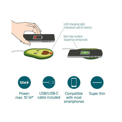 Ασύρματος Φορτιστής Smartphone Super Fast Avocado